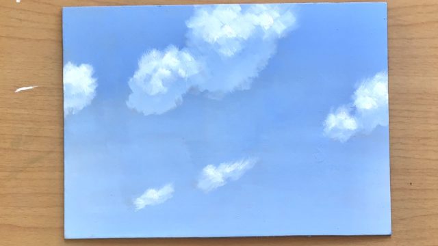 油絵で青空と白い雲を描こう 簡単に描けるコツを紹介 Akira Kusaka Studio